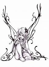 Fairies Sketches Pallat Elfe Fée sketch template