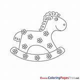Coloring Pages Rocking Horse Printable Sheet Title sketch template
