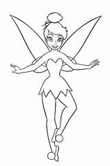 Tinkerbell Coloring Pages Printable Disney Kids Colouring Adult Book sketch template