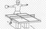 Coloriage Mewarnai Sketsa Ping Pong Meja Tenis Dessin Olahraga Livre Main sketch template
