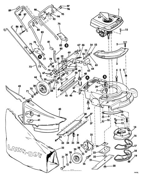 lawn boy  lawnmower  sn   parts diagram  model