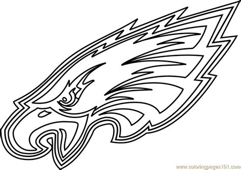 philadelphia eagles logo coloring page  kids  nfl printable