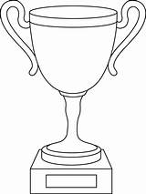 Trophy Outline Clip Clipart Cup Coloring Trophies Pages Sports Colouring Line Lineart Award Sweetclipart Cliparts Kids Craft Clipground Girl Library sketch template