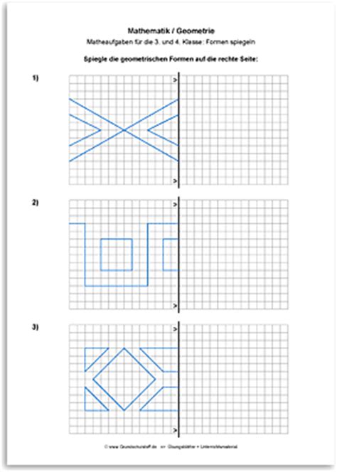 arbeitsblatt mathematik geometrie geometrische formen