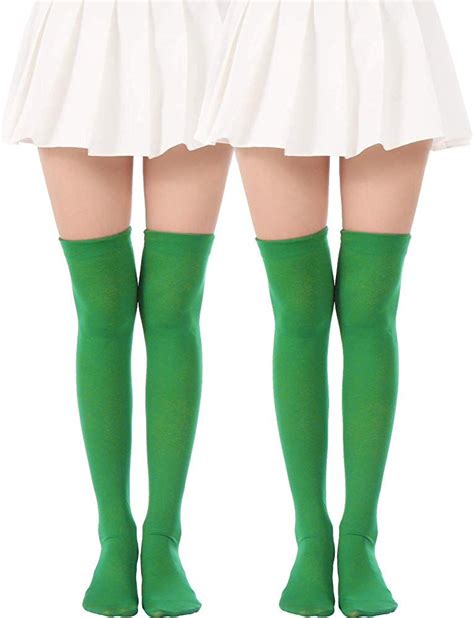 jasmino over knee long stockings solid thigh high socks opaque costume