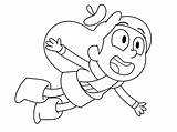 Hilda Coloring Flying Pages Categories Cartoon sketch template