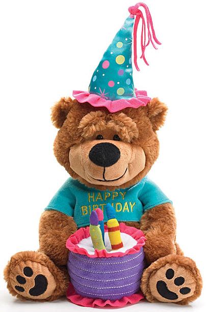 happy birthday bear plush