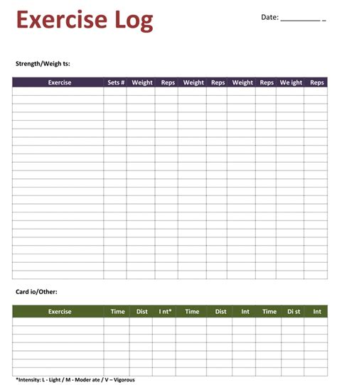 daily exercise checklist  printable workout log  vrogueco