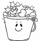 Bucket Coloring Pages Stars Printable Filled Color Smiling Fill Pail Today Getcolorings Filler Sand Kids Getdrawings Superhero Transformers Truck Star sketch template