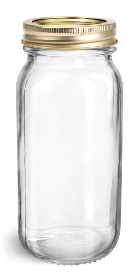 sks bottle packaging  ml glass jars clear glass mayberry jars  gold  piece canning lids