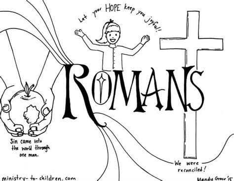 romans bible book coloring page ministry  children