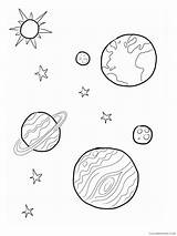 Coloring4free Planets sketch template