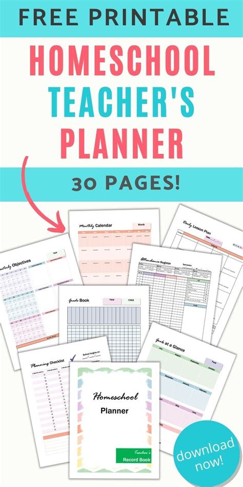 printable homeschool planner   resources blog