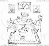 Room Coloring Outline Toys Clipart Play Interior Illustration Royalty Bannykh Alex Rf Pages Empty Template sketch template