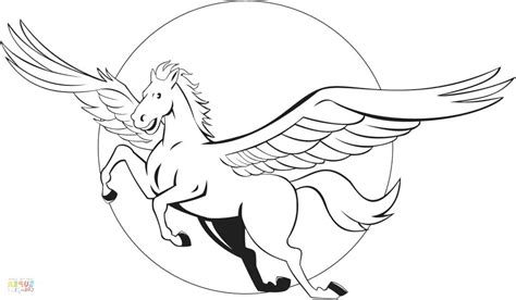 flying horse drawing  getdrawings