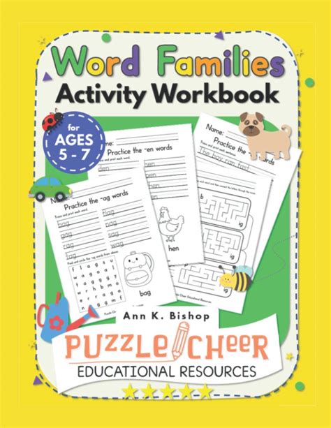 buy word families activity workbook  ages   kindergarten