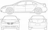 Pontiac G6 2005 Car Blueprints Drawing Sedan Blueprint Sketch Templates Click Blueprintbox sketch template