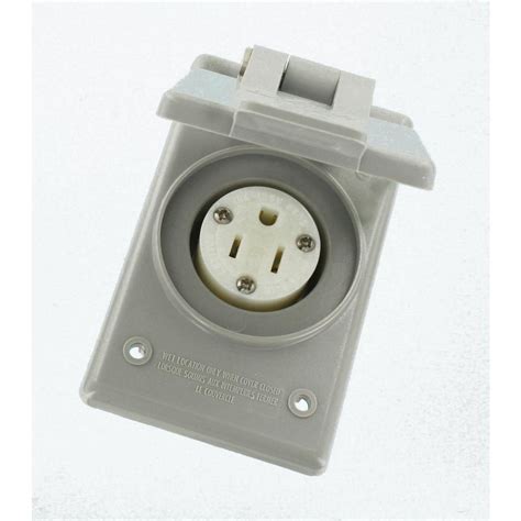 leviton 15 amp 125 volt straight blade grounding power outlet
