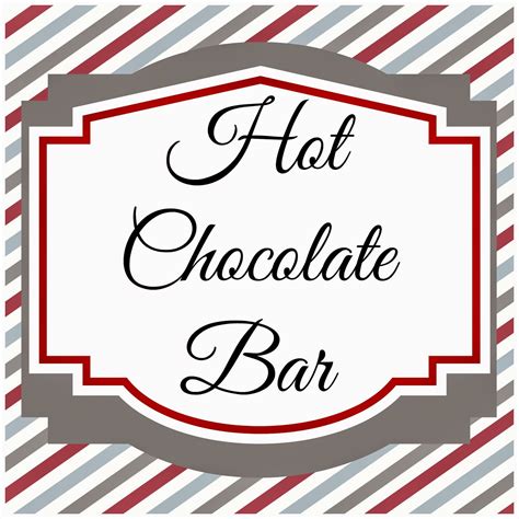 printable hot chocolate bar signs printable templates