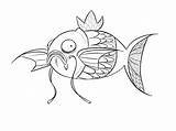 Magikarp Coloring Pages Template sketch template