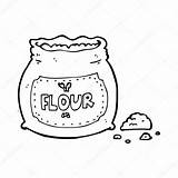 Flour Bag Cartoon Clipart Coloring Pages Drawing Illustration Stock Vector Color Depositphotos Print sketch template