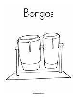 Coloring Bongos Drum Set sketch template