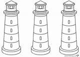 Lighthouse Coloring Pages Lighthouses Three Printable Color Kids Adults sketch template