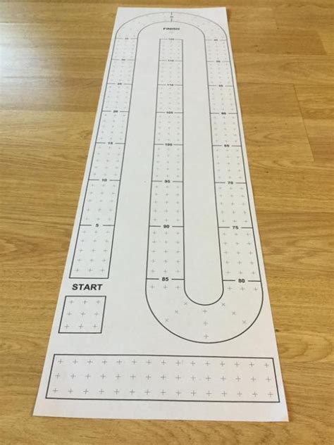cribbage board template printable