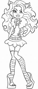 Clawdeen Kidsdrawing Coloriage Pngkey sketch template