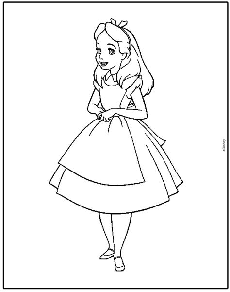 alice  wonderland coloring pages learn  coloring