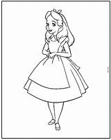 Alice Wonderland Coloring Pages Disney Cartoon Characters Printable Coloriage Pays Merveilles Des Book Character Au Sheets Sheet Print Drawing Colorier sketch template