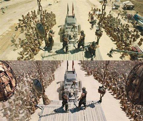 before and after shots from mad max fury road reveal
