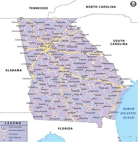 map  georgia state map  usa united states maps