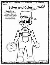 Appleseed Coloring Freebie Addition sketch template