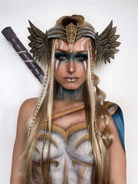 valkyrie makeup in 2022 halloween makeup looks viking makeup viking