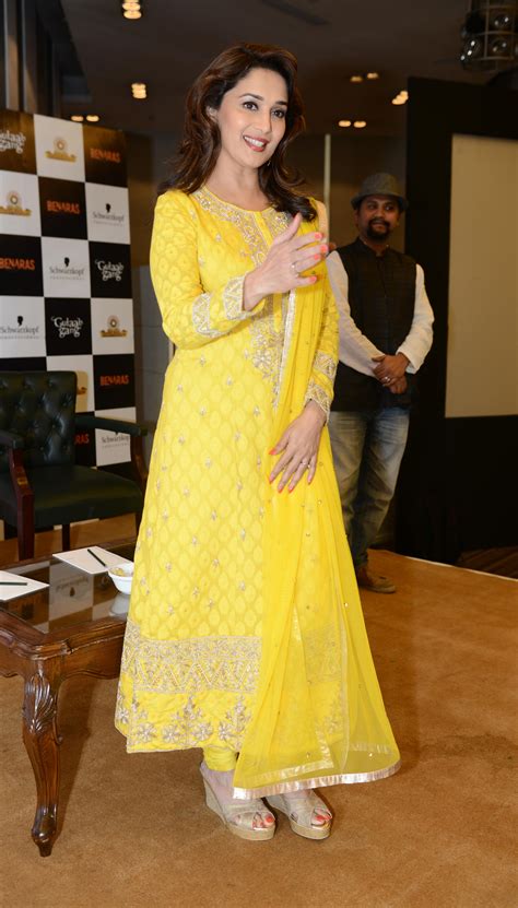 Spotted Madhuri Dixit In Anita Dongre At A Promotional Event For Gulab