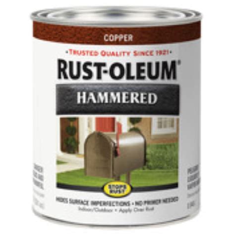 rust oleum stops rust indoor  outdoor hammered copper rust