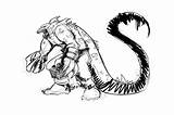 Reptile Scorpions Mortal Kombat sketch template