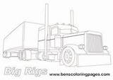 Coloring Pages Truck Peterbilt Trucks Tattoo Print Big Semi Javascript Draw Printable Color sketch template