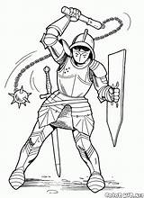 Chevalier Knight Mace Cavaliere Ritter Caballero Cavalieri Knights Chevaliers Caballeros Soldados Cavaleiros Coloriage Soldati Cavaleiro Guerras Colorier Imprimer Colorkid Coloriages sketch template