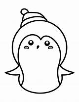 Kawaii Penguin Coloring Pages sketch template