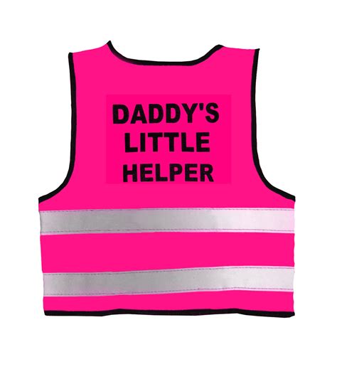 pink high visibility infant vests daddy s little helper