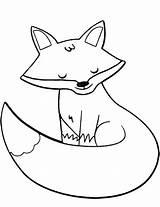 Fox Coloring Cartoon Pages Printable Template Supercoloring Paper Drawing Categories sketch template
