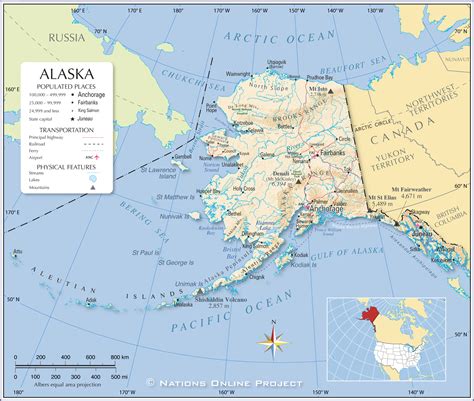 maps  alaska state usa nations  project
