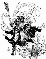 Warlock Drawing Getdrawings sketch template