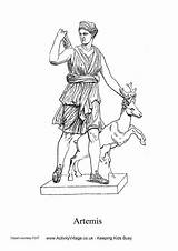 Artemis Colouring Pages Ancient Greek Coloring God Greece Activityvillage Gods Drawing Drawings Statue Become Member Log Choose Board Village Activity sketch template