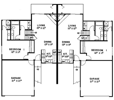 kinloch contemporary duplex plan   search house plans