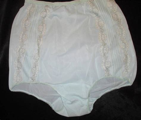 vintage panties rogers new tricot nylon lace panels mushroom gusset