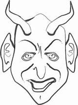 Devil Mask Coloring Masks Printable Face Printables Template Red Leehansen Craft Hats Paper Party sketch template
