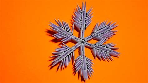 3d Origami Snowflake Made Of Paper Tutorial 3d Origami Christmas